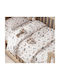 MayHome Single Cotton Sheets Set with Elastic Band Beige 100x200cm