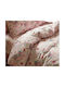 MayHome Single Sheets Set with Elastic Band Cotton Pink 100x200cm