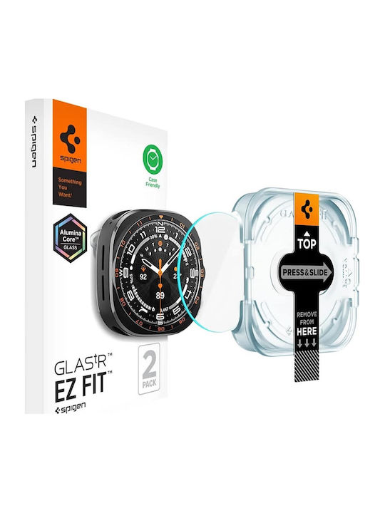 Spigen Glas.tr Ez Fit Displayschutzfolie Für Galaxy Watch Ultra 2 Stück AGL11758