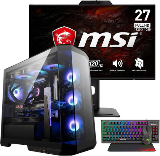 Vengeance RoadRage-V8 MSI Edition Gaming Desktop PC Ryzen 7-8700F 32GB DDR5 1TB SSD Radeon RX 9060 XT No OS and MSI PRO MP272PMG Monitor