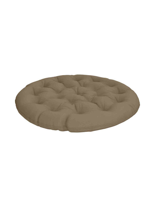 vidaXL Gartenstuhlkissen Rund Taupe 100x12cm