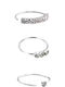 Silver And More Set Nose Hoop Earrings in Silver White