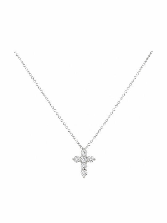 Senzio Belibasakis Women's White Gold Cross 9K
