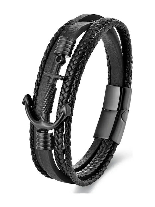 Legend Accessories Men's Bracelet with Anchor D...