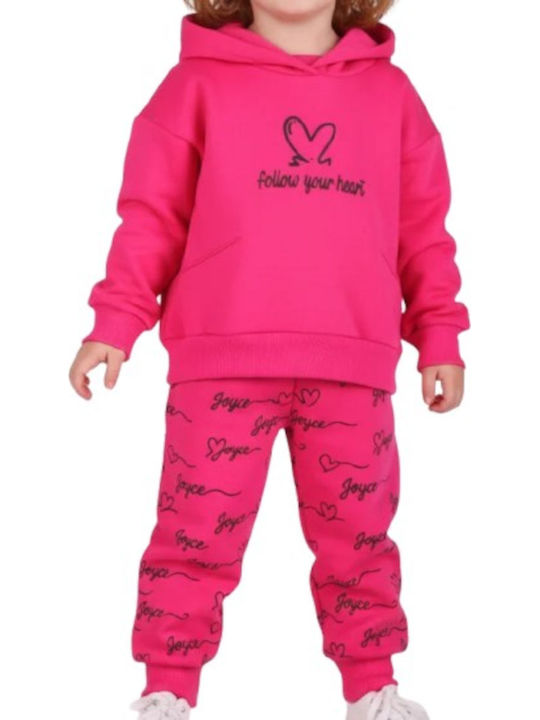 Joyce Kids Sweatpants Set Fuchsia/fuchsia