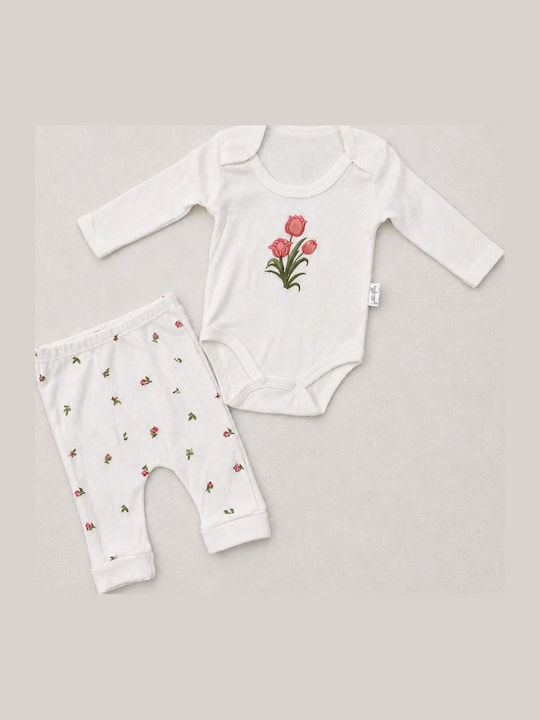 Papillon Kids Σετ Φορμάκι με Παντελόνι Εκρού