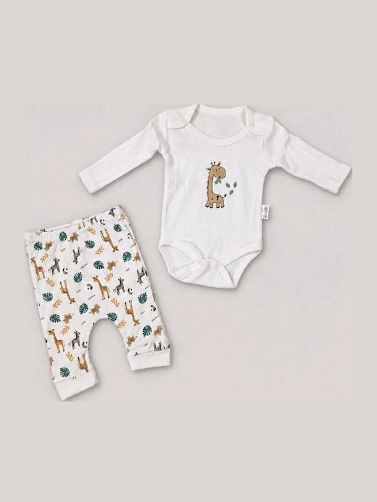 Papillon Kids Σετ Φορμάκι με Παντελόνι Εκρού