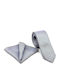 Legend Accessories Männer Krawatten Set in Silber Farbe