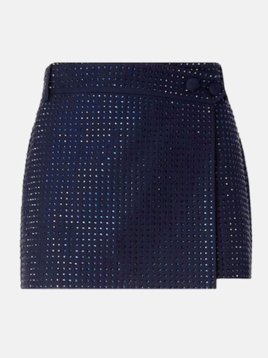 Pinko Mini Envelope Skirt Navy Blue