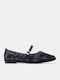 Women's Pointed Toe Ballerina Shoes In Black Colour