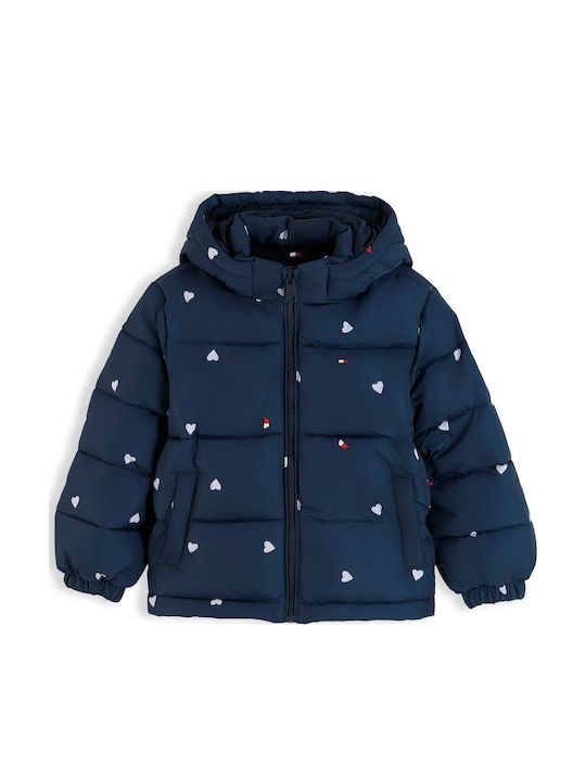 Geacă pentru copii matlasată scurtă Dark Blue
