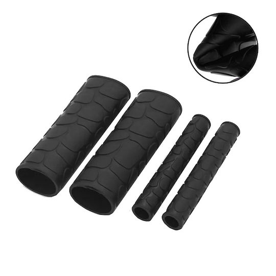 Set Silicone Covers Levers Handles Motorcycle 4pcs Black