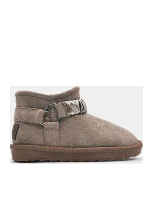 Leather Kids Boots Brown