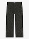 Herren Jeanshose Baggy Schlangenprint