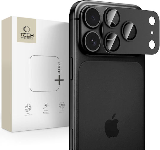 Tech-Protect Camfull Fit+ Защита на камерата Tempered Glass Черен за iPhone 18 Pro