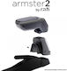 Rati Complete Armrest Armster 2 Fiat Grande Panda Electric Hybrid 2024 Detachable Pocket Plastic Grey Leatherette Black Frame Mounting Adapter 1 Set V01944+v01565 Rati Rati C19441565/rt