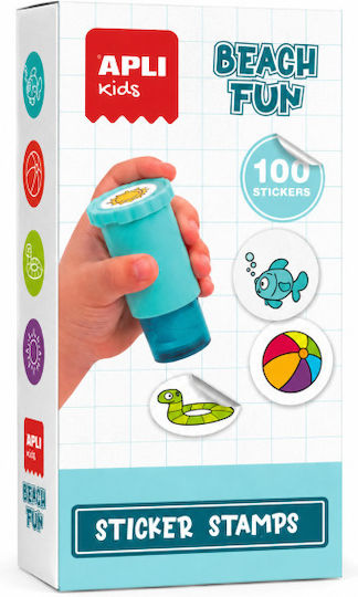 Apli Kids Timbre Autocolante „Distracție La Plajă” 100 Autocolante 20167