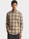 Wetheram Long Sleeve Shirt in Narrow Fit Checked Birchwood