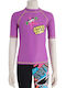 Arena Water Tribe Kids Swimwear Rashguard Purple