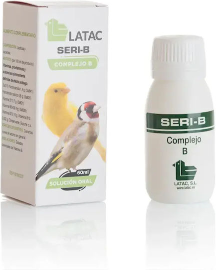 Latac Seri-b Vogelgesundheitsbedarf Nahrungsergänzungsmittel Vitamin B 60ml