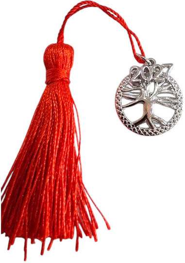 Handmade Lucky Charm 2027 Small Silver Life Tree Tassel 2x2cm 2027-gf3026