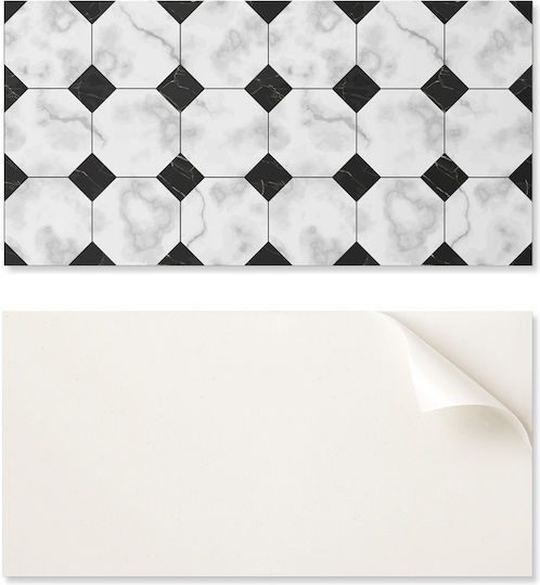 Κολλητό Πάνελ Pvc Μοτίβο Ιδανικό Διάδρομο 100x50 Cm Γεωμετρικά Σχέδια Πλακιδίων