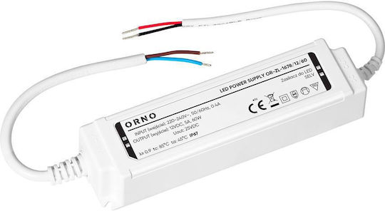 Τροφοδοτικό Led Αεροστεγές 12 V 60 W Ip67