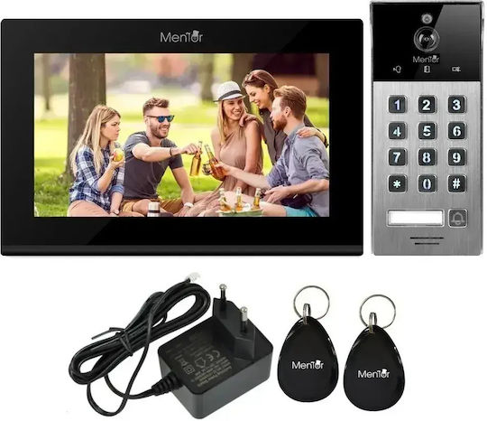Ai Smart Wi-Fi Video Interfon 1 Familie Mentor Svk2104b 2 Fire 10 Inch Ips 2mp Fhd Pin Card Tuya Ip65 Negru