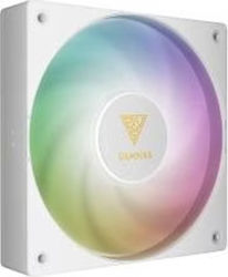 Gamdias Notus M1-1201 ARGB Reverse Blade Case Fan (1600rpm / 57.56cfm) with 4-Pin PWM Connection White