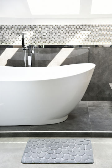 MRShome Πατάκι Μπάνιου sl-AWD02161141 Γκρι 50x80εκ.