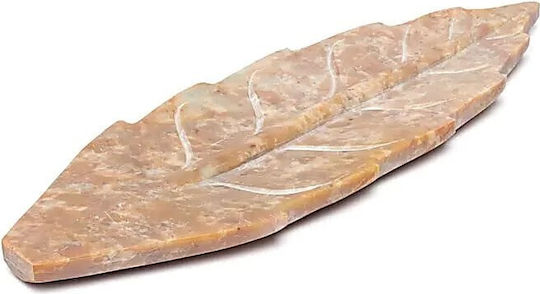 Stone Base for Incense Sticks or Cones Leaf Shape Leaf Natural 25cm