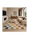 Saray Home Mosaic Living Room Rug Rectangular Shaggy Cream 120x160cm