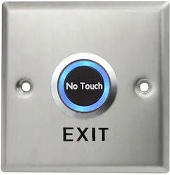 Mentor Acs044 Touchless Exit Button Access Control Infrared Sensor No Nc Com 12-24v Recessed Illuminated Steel