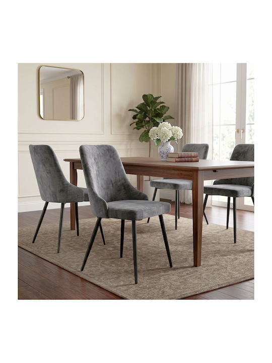 Roberta Dining Chair with Fabric Upholstery Gre...