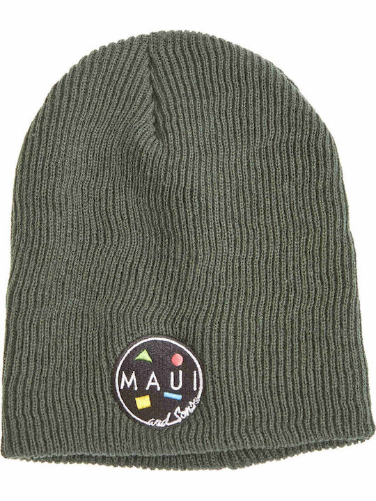 Männer Beanie Strickmütze in Khaki Farbe
