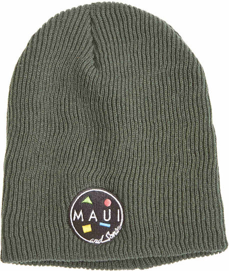 Koks Ii Beanie Men's Knitted Beanie in Khaki Color