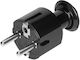 Mufă Dreaptă Uni-Schuko 16A 230V Neagră