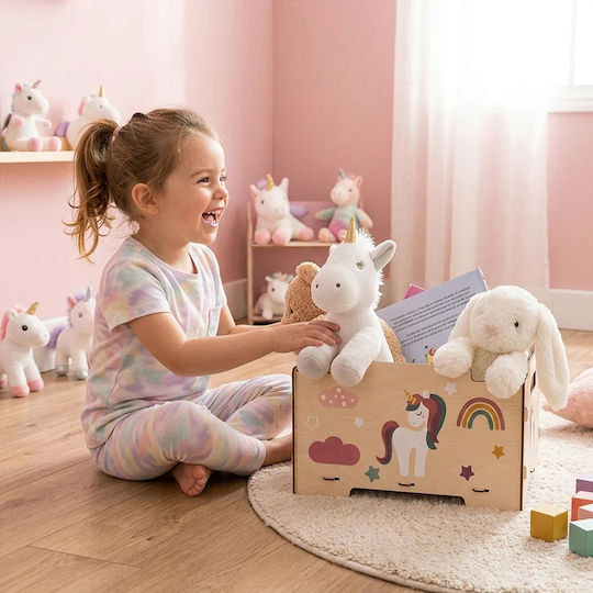 Ango Kinder Spielzeugkiste Aus Holz Rosa 26.5x34.5x18.5cm 2 Stück