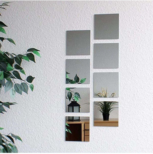 SteweHome STE-009232-P9232 Wandspiegel Quadratisch Silber 20x20cm