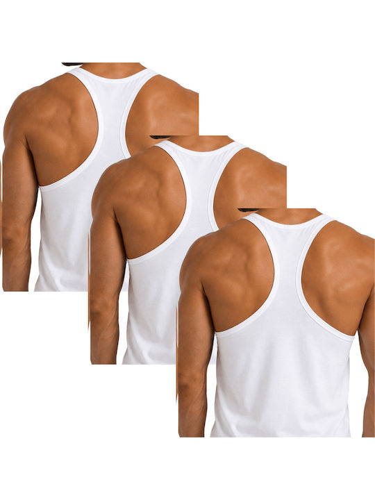 Мъжки тениски Бели 3Pack