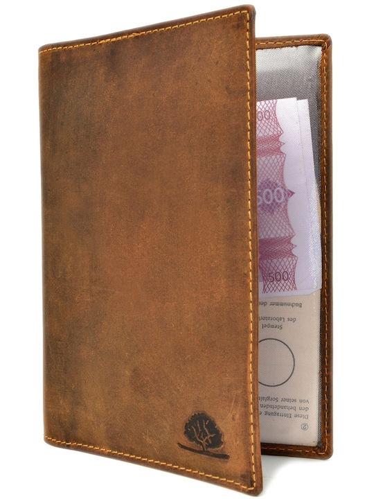 Portofel pentru documente unisex din piele naturală maro vintage 11.5 x 16.5 x 1 cm Vintage Greenburry