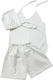 Bunny Bebe Set Christening Oilcloths White 2 Pieces
