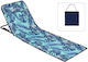 Abyz Strandliege Blau Klappbar Stahl mit Kissen 145x50cm
