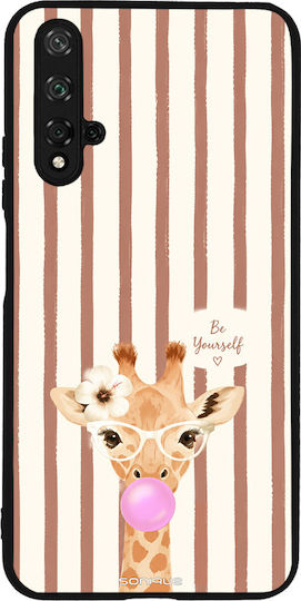 Sonique Stripe Stories Series Honor 20 Nova 5T Brown Giraffe Bubblegum Case
