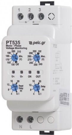Power Electronics Μονοφασικός Επιτηρητής Τάσης Ράγας PT535