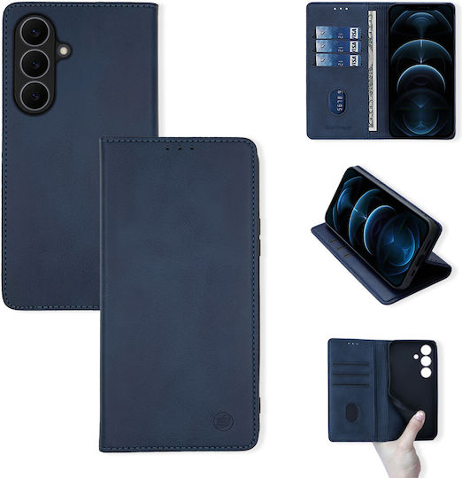 Калъф Портмоне Vintage Magnet Wallet Sonique Samsung Galaxy S26 FE Тъмносин