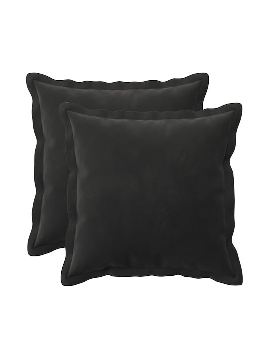vidaXL Sofa-Kissen Houten aus Samt Schwarz 50x50cm