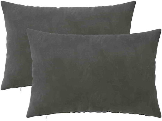 vidaXL Sofa-Kissen Heerlen aus Samt Dunkelgrau 30x50cm