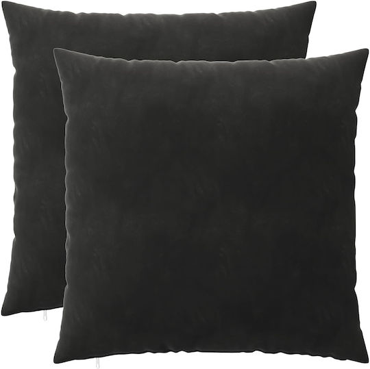 vidaXL Sofa Cushion Heerlen Velvet Black 60x60cm