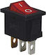 Roter Rocker-Schalter Ein-Aus Tes-33